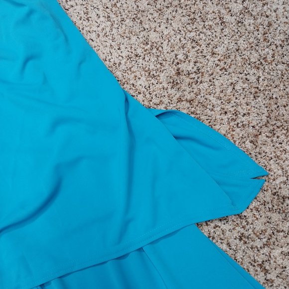 2966 Size 3X Anthony 2 Piece Teal Green Knit NWT - Picture 3 of 10